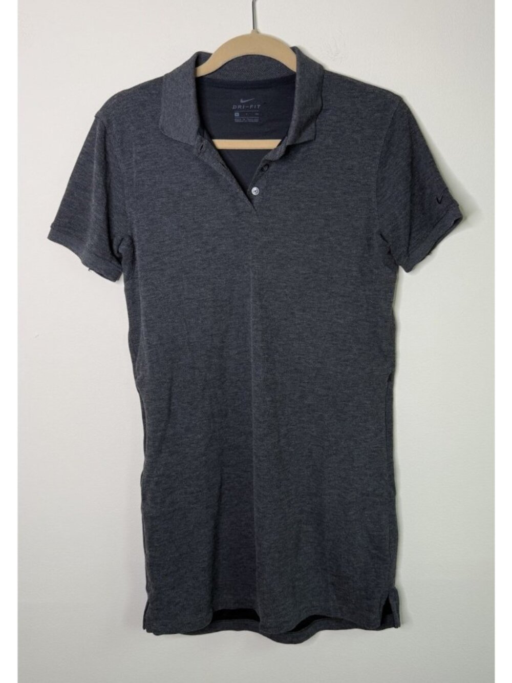 Nike Polo Dress Charcoal Gray Shirt Athleisure Golf Tennis